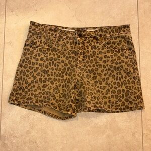 ANTHROPOLOGIE shorts | Pilcro Animal Print Boyfriend Shorts 28